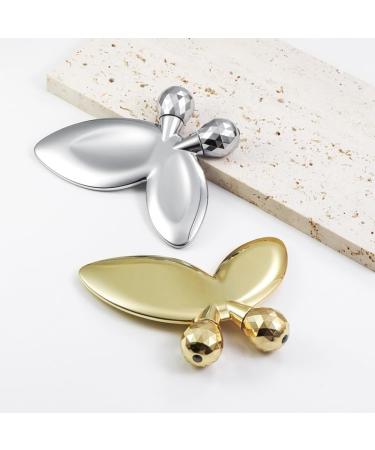 Face 3D Roller Massage Board | Magic Metal Eyes Creme Massage Tool - B-Silver - Buy Online on GoSupps.com