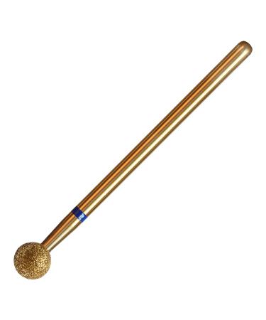 5mm Ball Cuticle Clean Nail Drill Bit Titanium Series Russian Diamond Nail Bits Professional Safety Under Nail Cleaner for Cuticle Dead Skin Electric Nails Accessories Medium Medium - M 5mm Ball Cuticle Bit
