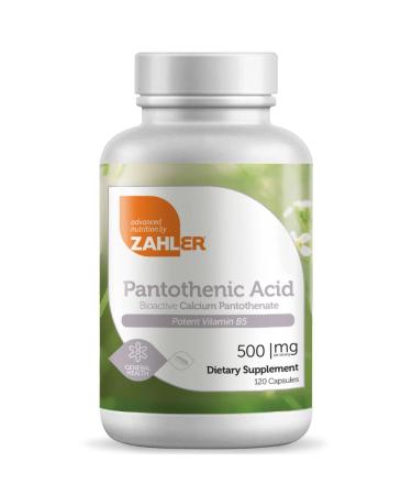 Zahler Pantothenic Acid - 120 Capsules
