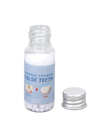 Tooth Repair Kit Temporary Tooth Repair Beads Thermal Filling Beads for Broken Missing Teeth White 20g
