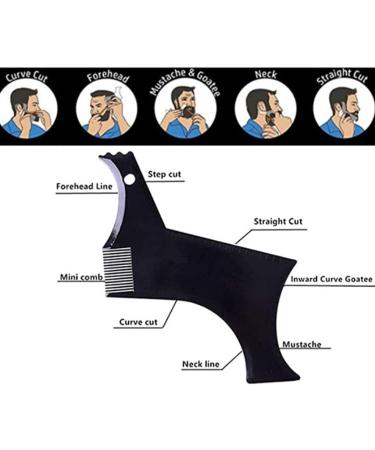 rongweiwang Beard Template For Men Smooth And Comfortable Shaping Experience Compact And Lightweight ABS Beard Shaping Tool Template Transparent - Buy Online on GoSupps.com