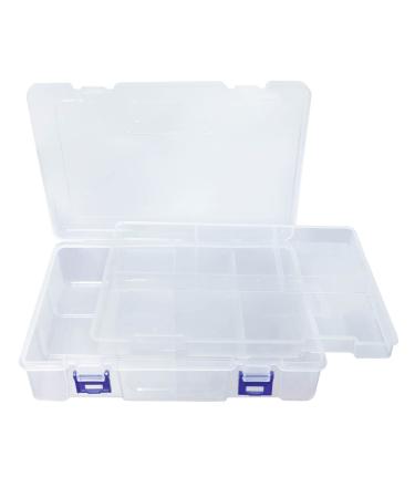 Avlcoaky Tackle Box Fishing Tackle Box Organizer with Movable Tray, Plastic Waterproof Fishing Box Storage One-Tray Tackle Box