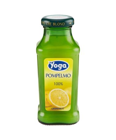 Yoga Set of 48 flavored glass bottles for yoga bars grapefruit fruit juice 200 ml 100% Italian fruit