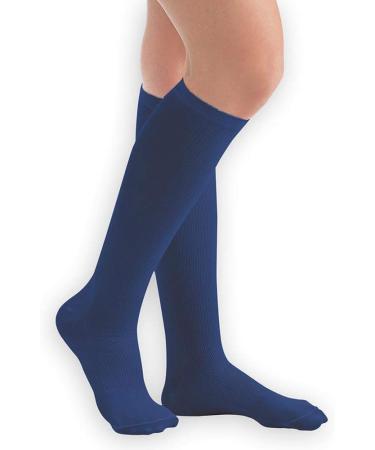 Collections Etc Men's Compression Trouser Socks 15-20 mmHg - Navy Medium - Made in USA - Buy Online on GoSupps.com