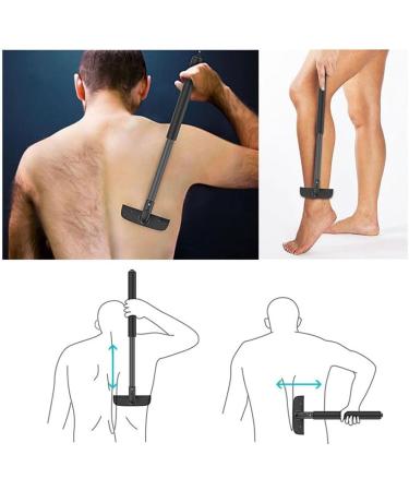 OrangeClub Back Shaver for Men Adjustable DIY Razor Blade Set for Painless Effective Back Hair Removal & Perfect Wet Shave - Buy Online on GoSupps.com