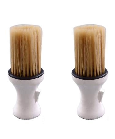 Aiwjeakh 2 Pieces of Professional Salon Barber Scissors Shaving Soft Brush Comb Neck Dust Cleaning Brush Hairdressing Tool