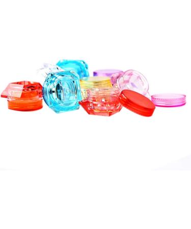 Desikixudy Cosmetic Sample Container Plastic Clear Cosmetic Pot Jars with Screw Cap Lid for Eye Shadow Nails Powder Jewelry - Buy Online on GoSupps.com