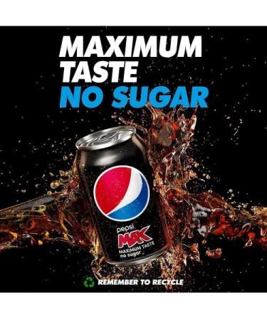 Pepsi.Max 24-Pack | Zero Sugar Cola with Maximum Flavor| Sugar-Free Carbonated Soft Drink | Refreshing Pepsi Taste - Buy Online on GoSupps.com
