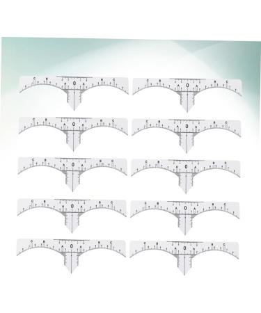 Angoily 10pcs Set Eyebrow Tools Eyebrow Ruler Eyebrow Guide Measure Tool Eyebrow Stickers Disposable - Buy Online on GoSupps.com