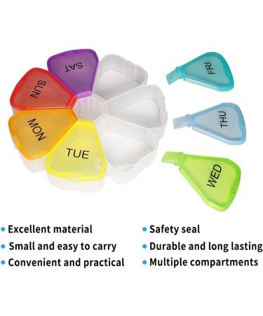 7-Day Weekly Large Pill Organizer for Fish Oil, Supplements, Vitamins - Travel Friendly Pill Case and Medicine Organizer - Buy Online on GoSupps.com