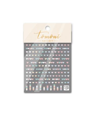 Mini Embossed DIY Colorful Love Heart Valentine's Day Nail Stickers Nail Decals(A)