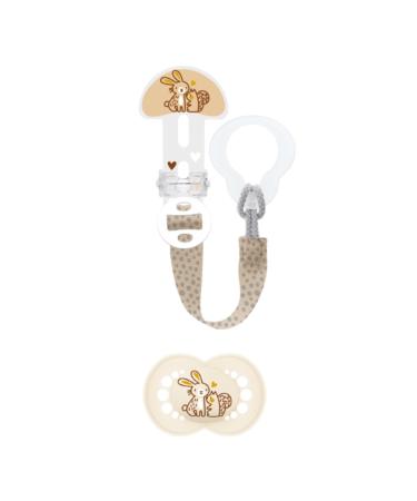 MAM Pacifier & Chain Set for 18+ Months | Anatomically Symmetrical Silicone Pacifier | Adjustable Washable Pacifier Chain - International Shipping - Buy Online on GoSupps.com