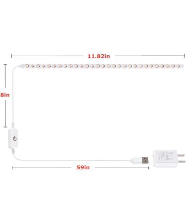 GELENZ 30 LED Sewing Machine Light Strip Kit 6000k Cold White with Touch Dimmer & USB Power (2 Pack) - Buy Online on GoSupps.com