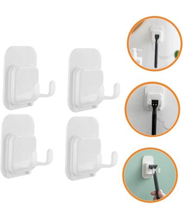 Osaladi 4-Piece Sticky Wall Hooks - Versatile Holder for Mains Plug Razor Shaving Racks & More | Durable Adhesive Hooks for Home & Travel - Buy Online on GoSupps.com