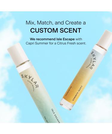 Skylar Isle Escape Eau de Parfum - Hypoallergenic & Clean Perfume for Women & Men Vegan & Safe for Sensitive Skin - Fresh Perfume with Notes of Bergamot Cardamom & Sandalwood - 10mL /0.33 Fl oz - Buy Online on GoSupps.com