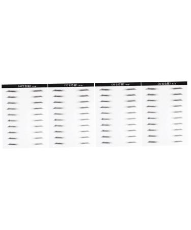 Beavorty 4 Sheets Pairs Faux Eyebrow Artificial Eyebrow Patch Eyebrow Stickers Makeup Tools Disposable 6d