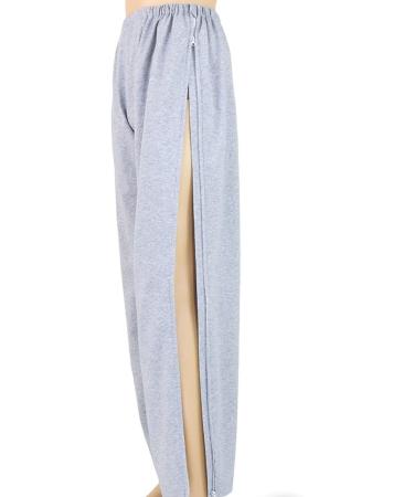 Daily Wear Easy to Wear Off Patient Care Pants Suit for Fracture Bedridden Patients Elderly (Color : Grey Size : XL-XLarge) XL-XLarge Gray