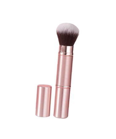 MAGICLULU Double-ended Makeup Brush Face Brush Blusher Brush Powder Applicator Loose Powder Brush Blush Brush Women Makeup Tool Travel Plaster Brush Plastic Rose Gold