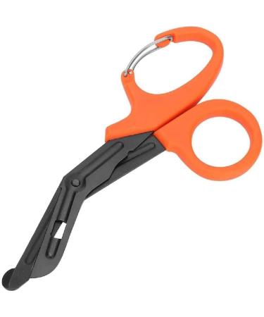 INSGB - Titanium Bandage Shears Scissors EMT and Medical Scissors Stealth Black Coated for Nurses Emergency Room Paramedics - Perfect Nurse Scissors for First Aid Tough Cuts (Orange 19cm) Large 7.5 Inches Orange