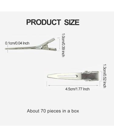 Alligator Clips Metal Alligator Curl Clips Duck Bill Hair Clips Silver Hair Clips with Storage Box Alligator Curl Hair Clips for Hairdressing Salon Hairdressing DIY 60 Pieces - Buy Online on GoSupps.com