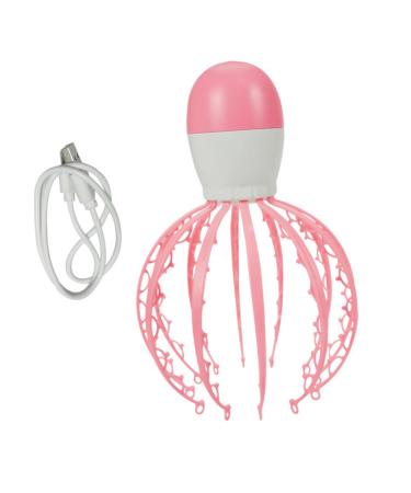 Healeved massager scalp massage tool Klauenkopf massagger T Shampoo massage brush massage claw for the scalp scalp scratches ABS baby octopus pink electrical