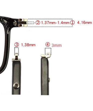 Ygnjh Replacement Glasses Legs | Matt Black Plastic & Brass Bracket | 1 Pair for Glasses Repair - Buy Online on GoSupps.com