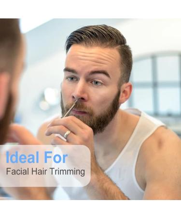 Stainless Steel Fine Tip Scissors for Eyebrows, Nose Hair, Beard, and Eyelashes - ASONTAO - Buy Online on GoSupps.com