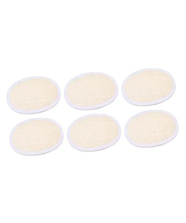 6 Pcs Bath Towel Natural Bath Sponge Face Sponge Luffa Scrubber Cleaning Gloves Luffa Sponge Natural Bath Scrubber for Body Facial Sponge Body Scruber Bath Ball Take a Bath Loofah