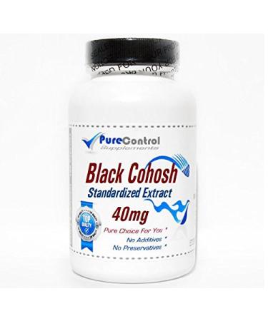 Black Cohosh Standardized Extract 40mg // 100 Capsules // Pure // by PureControl Supplements