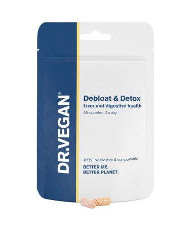 DR.VEGAN Debloat & Detox | Bloating Digestion Liver Support | Vitamins & Supplements | 60 Capsules - 30 Day Supply