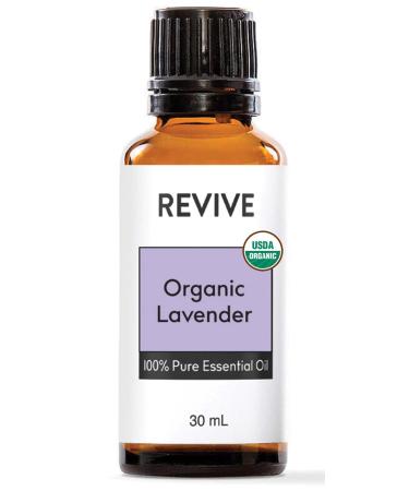 USDA Certified Organic Lavender 30ml Essential Oil by REVIVE Essential Oils - 100% Pure Therapeutic Grade for Diffuser Humidifier Massage Aromatherapy Skin & Hair Care