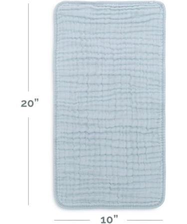 Comfy Cubs Muslin Spit Towels - 10 Pack of Extra Absorbent 100% Cotton Hand Washcloths 6 Layers Soft & Large (Slate) | International Shipping Available - Buy Online on GoSupps.com
