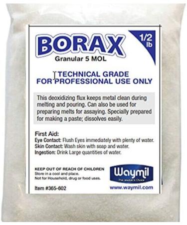 Borax Flux 8oz for Jewelry Casting and Crucible Glaze - 1/2 Pound Melting Gold Silver - Buy Online on GoSupps.com