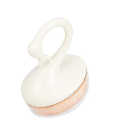 Mikinona Makeup Brush Oval Makeup Loose Powder Brush Makeup Foundation Buffing Brush Liquid Foundation Makeupbrush Flat Top Foundation Brush Powder Foundation Brush White Artificial Fiber 9X6.5X4.5CM White