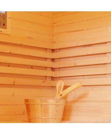 Crcyphne Sauna Bucket Wooden Sauna Bucket and Spoon Handmade Sauna and Spa Accessories Wooden Sauna Bucket - Buy Online on GoSupps.com