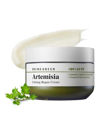 BRING GREEN Artemisia Calming Repair Cream | Daily Skincare Routine for Redness Relief  Soothing & Hydrating Sensitive Skin  Irritated Skin  Intensive Moisturizer for Oily Skin Repair (2.53 fl.oz  75ml)