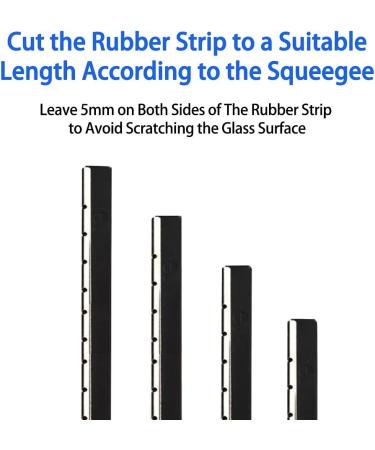 41 Inch Rubber Strip Glass Squeegee Refills Window Cleaner Scraper Strip Replacement Window Glass Cleaning Tool 2 Colors Black - Buy Online on GoSupps.com