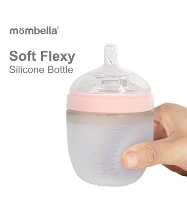 Mombella Soft Silicone Baby Bottle for Breastfeeding Babies 6+ Months - Anti-Colic, BPA & Phthalate Free (Old Rose, 7 oz) - Buy Online on GoSupps.com