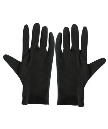 minkissy 12 Pairs Black Stretch Gloves Anti-Splash Gloves Jewelry Inspection Gloves Cotton Glove Handling Hand Protection Gloves Moisturizing Hand Gloves Safety Gloves Dust-Proof Coin Miss