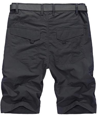 Men's Quick Dry Cargo Hiking Shorts | Lightweight & Stretchy | Multi-Pocket Outdoor Summer Short | 30-46 Sizes - Black - Buy Online on GoSupps.com