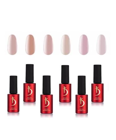 Kodi Professional Natural Rubber Base Set |Thick Transparent Gel Base with Enhanced Adhesion | Gel Rubber Base in Nude Shades | Quick and Easy Curing | Viscous Consistency