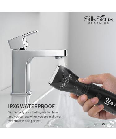 SilkSens Body Trimmer & Men's Sensitive Area Razor - Waterproof Charge Ratio Display Luminous for Comfort - Buy Online on GoSupps.com