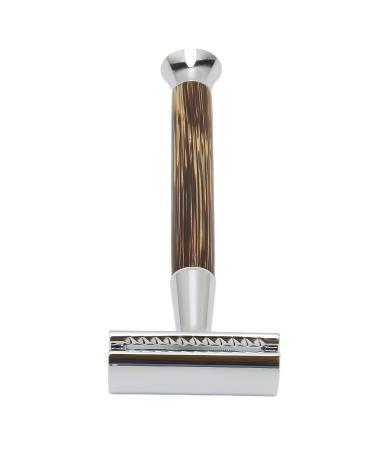 Buy Eco-Friendly Bamboo Double Edge Razor | Plastic-Free Travel Safety Razor for Men - Perfect Shave Without Blade - Buy Online on GoSupps.com
