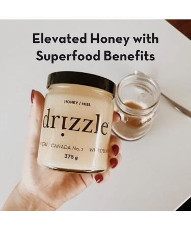 Drizzle White Raw Honey - Unfiltered and Unprocessed - Rich in Nutrients and Beneficial Enzymes - Notes of Sweet Clover - 100% Raw Pure Honey - Gluten-Free Paleo-Friendly (Pack of 2) 375g White Raw 375 g (Pack of 2) - Buy Online on GoSupps.com