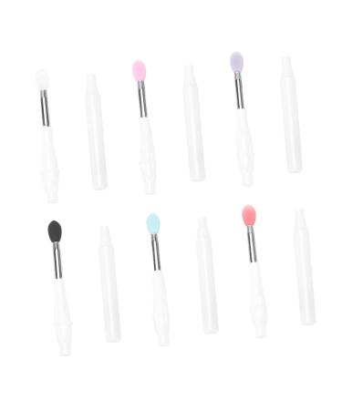 Balacoo 18 Pcs Silicone Lip Brush with Lid Silicone Lip Scrubber Silicone Lipstick Brush Silicone Lip Makeup Brush Rubber Exfoliator Brush Lip Balm Make up Lipstick Pen White