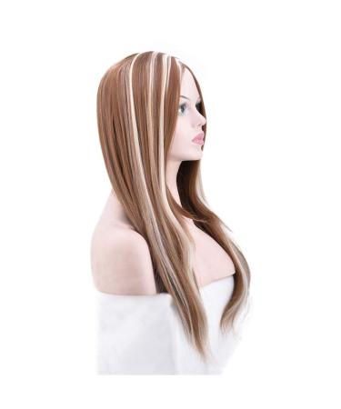 26 Ombre Blonde Long Smooth Heat-Resistant Synthetic Wig for Women - Daily & Party Use + Free Wig Cap - Buy Online on GoSupps.com