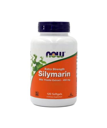 NOW Foods Silymarin Milk Thistle Extract Extra Strength 450 mg 120 Softgels (2 Pack)