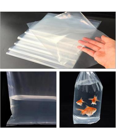 Elgbiaoxi 20 Pcs Fish Bags Leak Proof Clear Plastic Fish Bags Fish Transport Bags Size 5.9 x 13.8 Inches for Tropical & Marine Fish Transport - Buy Online on GoSupps.com