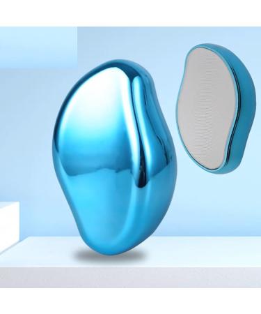 Uqmiqura Nano Hair Remover Stone - Pain-Free Crystal Hair Removal Device for Women & Men | 2 Pieces - Ideal for Back Arms & Legs (Blue & Pink) - Buy Online on GoSupps.com
