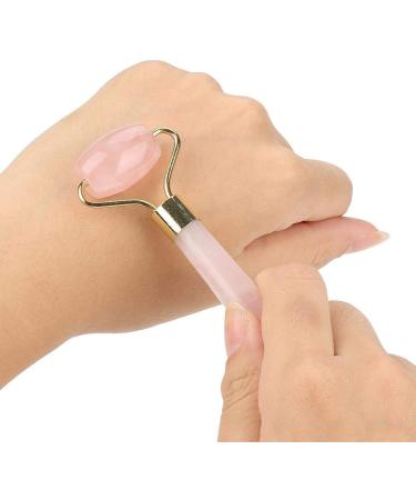Jade & Rose Quartz Massage Roller - Facial & Body Skincare Tool for Relaxation & Firming | Slimming Crystal Roller - Buy Online on GoSupps.com